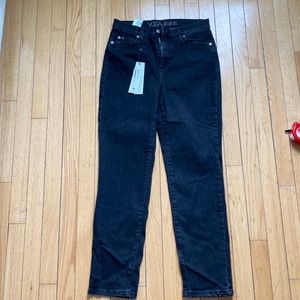 High rise slim black woman's yoga jeans size 29 new with tags